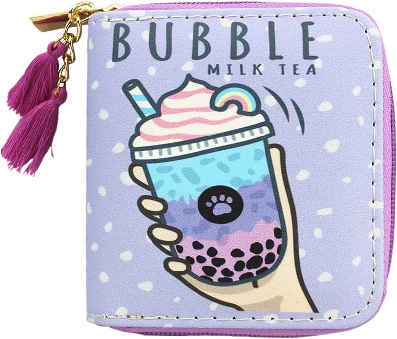 Timlee Cactus Unicorn Zipper Wallet Long Clutch Bag PU Leather Purse Girls Christmas Gift(0828C) - Image 1